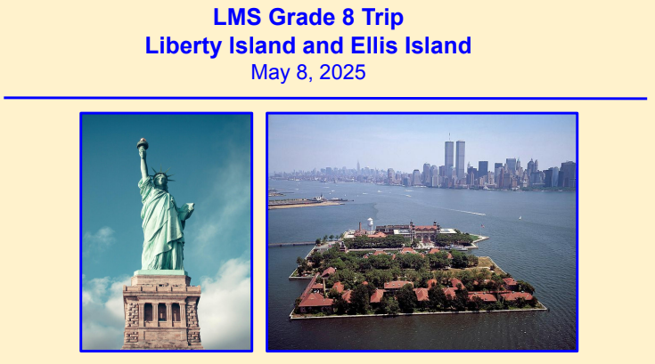 Grade 8 Trip Registration Due Soon!